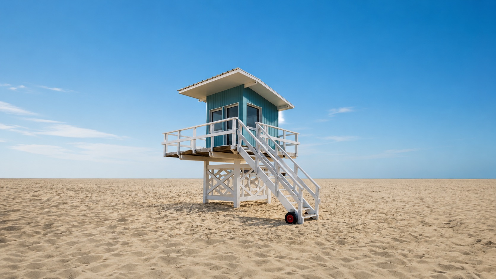 Poste de secours sur une plage